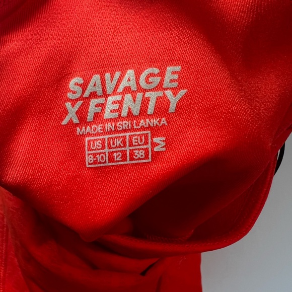 Savage X Fenty Women's Run 2 You High Waist Mesh Leggings Fire Engine Red Medium - Picture 14 of 16